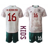 Mexico Hector Herrera #16 Udebane Trøje Børn VM 2022 Kortærmet (+ Korte bukser)